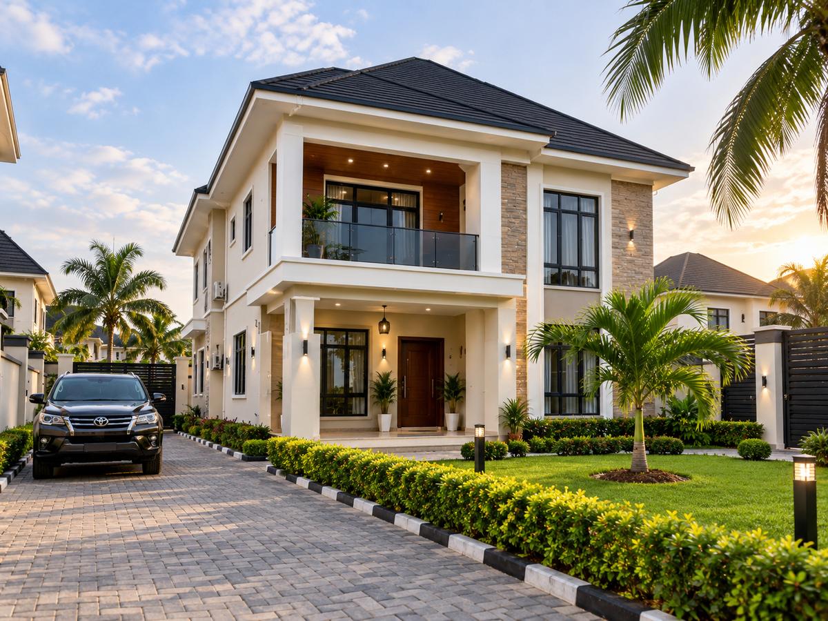 Front of a four-bedroom detached duplex in Lekki